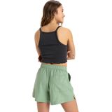 Lekeitio - Break Mid Shorts - Korte Broeken - Linnen Viscose Mengsel - Elastische Taille