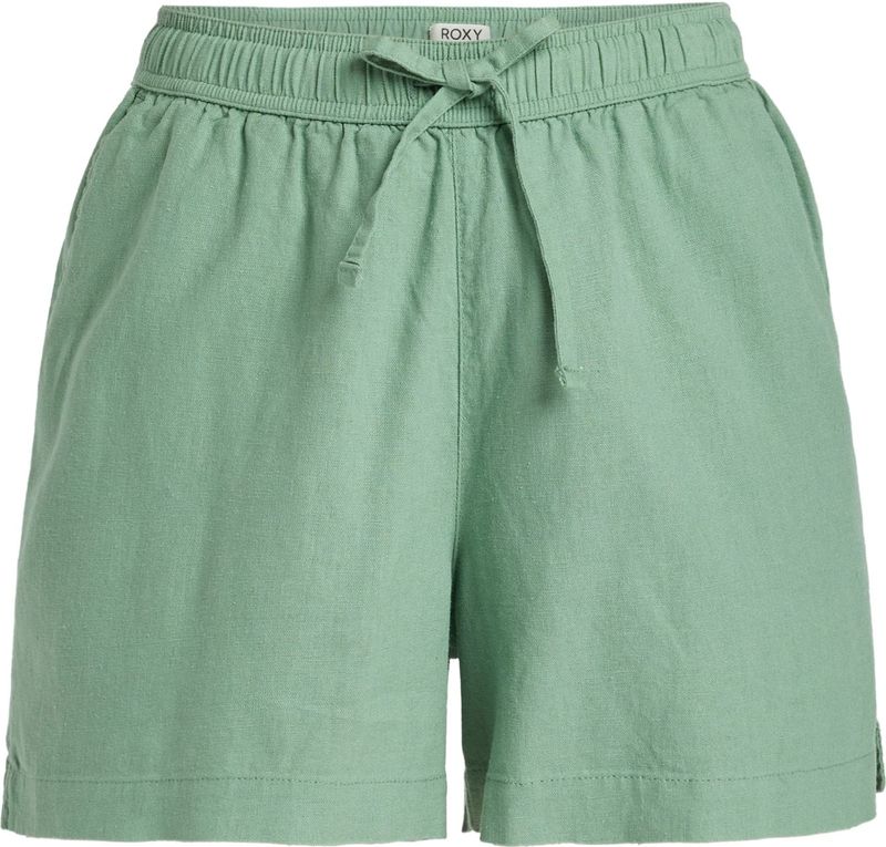 Lekeitio - Break Mid Shorts - Korte Broeken - Linnen Viscose Mengsel - Elastische Taille