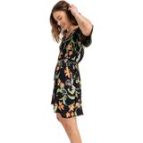 Roxy - Tropical Tides - Damesjurk - Anthraciet - Crinkle Stof