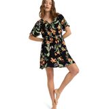Roxy - Tropical Tides - Damesjurk - Anthraciet - Crinkle Stof