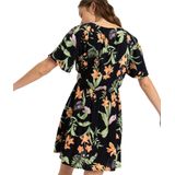 Roxy - Tropical Tides - Damesjurk - Anthraciet - Crinkle Stof