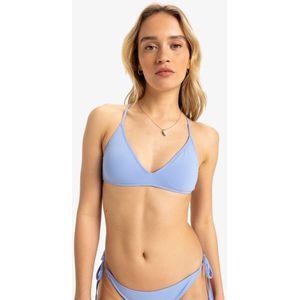 Roxy - Beach Classics Athletic Tri Bikini Top - Dames - Blauw - 85% Gerecycled Polyester