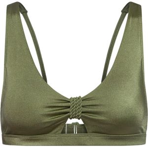 Roxy - Brilho - Bikinitop - Zwart - 82% Gerecycled Nylon - V-hals