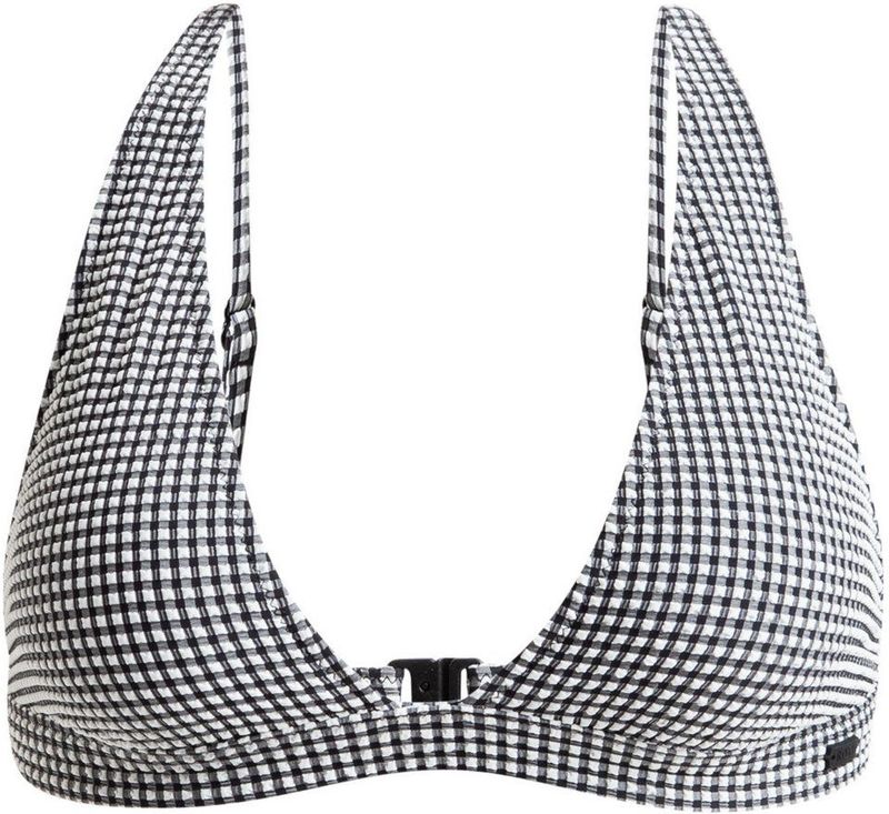 Roxy - Gingham - Triangelbikinitop - Zwart - Gerecycled Polyester