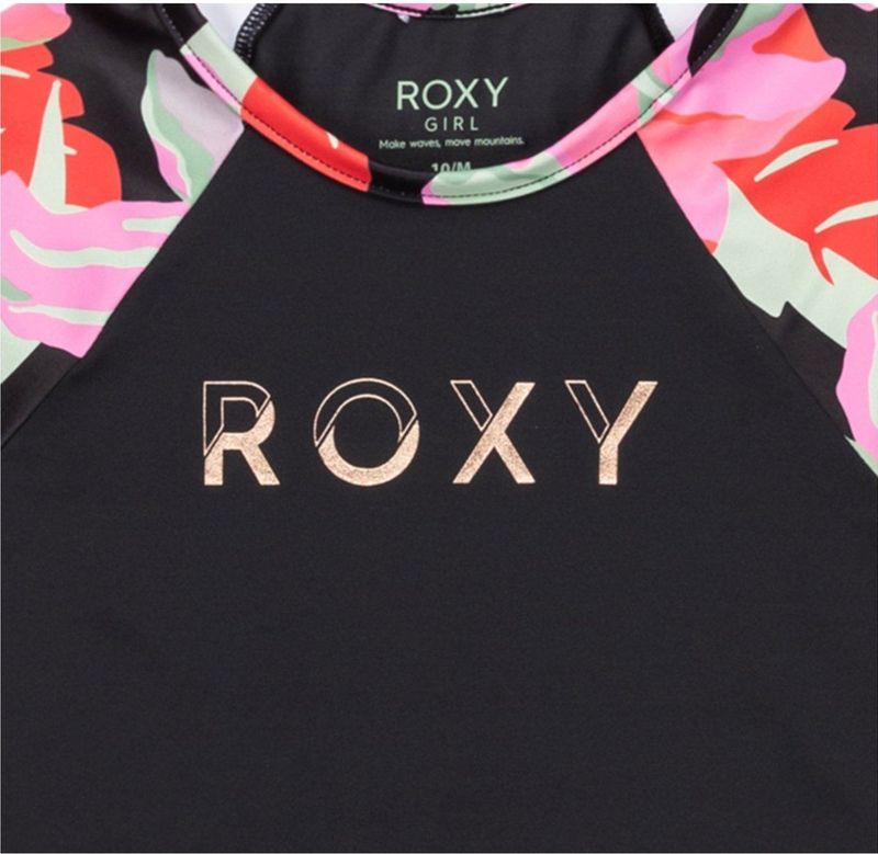 Roxy - Surf T-Shirt - Meisjes - Zwart - Gerecycled Polyester