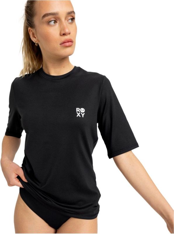 Rash Vest - Korte Mouw - Dames - Zachte Stretch Jerseystof - Zwart