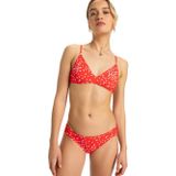 ROXY - Beach Classics - Bikinislip - Bedrukte Rode Fond - Zacht Polyester
