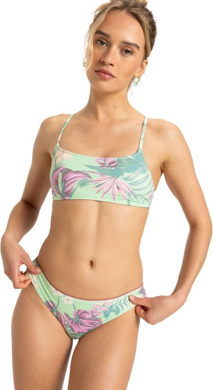 ROXY - Into the Sun - Bikini - Groen - Polyester - Bloemenprint