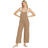 Billabong - Jumpsuits - Pacific Time Jumpsuit W Khaki voor Dames van Katoen - Maat M - Kaki