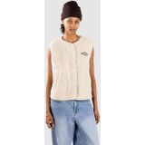 Billabong - Be Happy Vest - Mouwenloos Fleece - Wit - Voor Dames