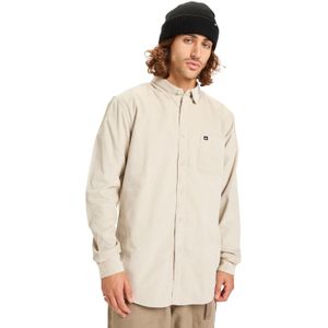 Quiksilver - Smoke Trail Cord Shirt Moonstruck - Blouse - Beige - Heren van Katoen