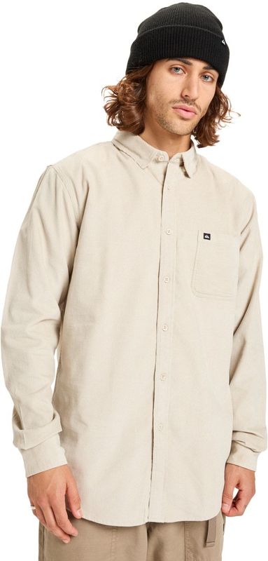 Quiksilver - Smoke Trail Cord Shirt Moonstruck - Blouse - Beige - Heren van Katoen