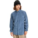 Quiksilver - Smoke Trail Cord Shirt - Blauw - Blouse - Katoen