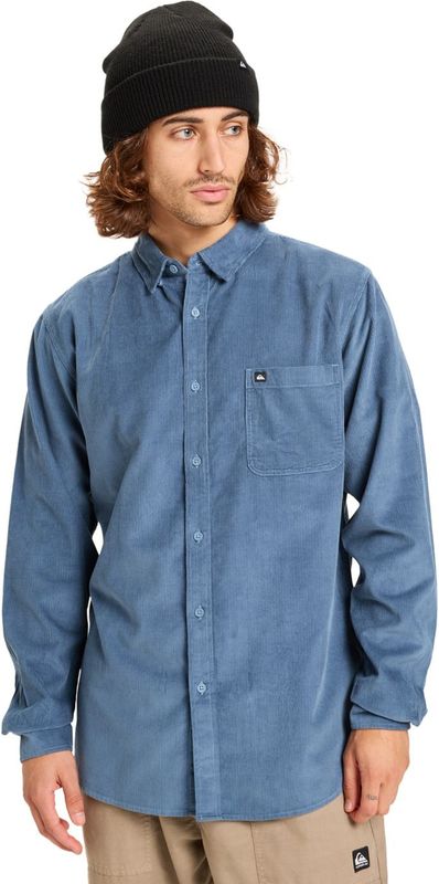Quiksilver - Smoke Trail Cord Shirt - Blauw - Blouses - Katoen