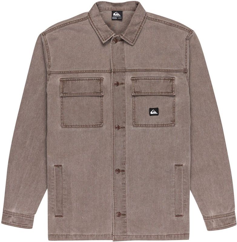 Quiksilver - Overhemd - Chocolate Brown - Lange Mouwen - 100% Katoen
