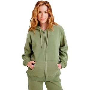 Roxy - Surf Stoked - Gebreide Trui - Olijfgroen - Met Capuchon