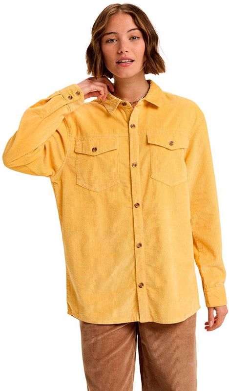 Roxy - Let It Go Cord - Overhemd - Zwart - Lange Mouwen voor Dames