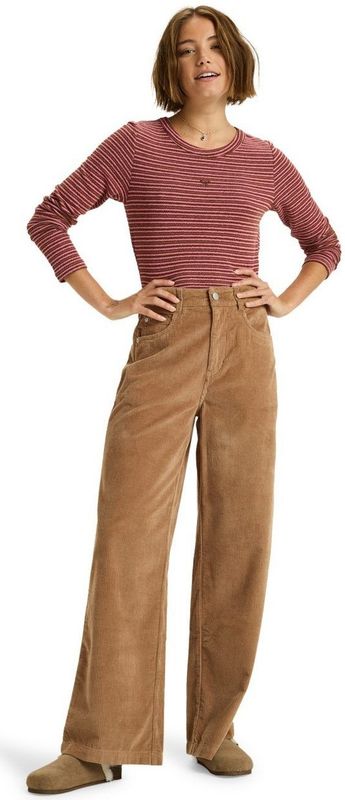 Roxy - Surf On Cloud Cord - Corduroy Broek - Hoge Taille - Wijde Pijpen voor Dames