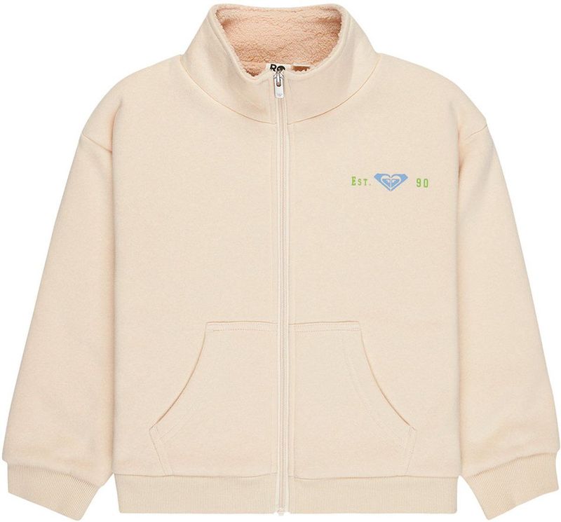Roxy Different Rythme Sweatshirt Met Rits Beige 10 Years Meisjes