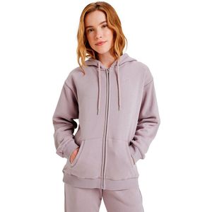 Roxy - Surf Stoked - Zipped Brushed Trui - Purper - Met Capuchon