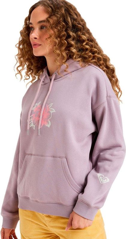 Roxy - Perfect Place Brushed - Hoody - Dames - Relaxed Model - Vintage Illustratie