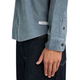Element - Button Down Regular Corduroy - Blouse - Blauw - Gecertificeerd Biologisch Katoen