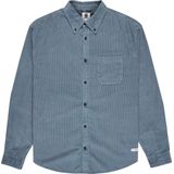 Element - Button Down Regular Corduroy - Blouse - Blauw - Gecertificeerd Biologisch Katoen