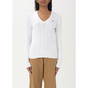 Polo Ralph Lauren - Kimberly Long Sleeve Pullover Sweater - Wit - V-hals - Lange Mouwen