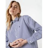 Polo Ralph Lauren - Casual Overhemd - Blauw - Katoen - Button-down Kraag, Lange Mouwen