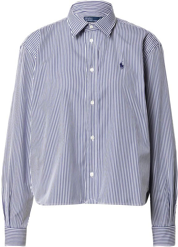 Polo Ralph Lauren - Casual Overhemd - Blauw - Katoen - Button-down Kraag, Lange Mouwen