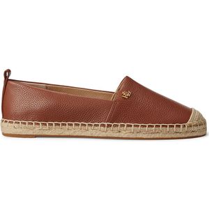 Espadrilles in leer LAUREN RALPH LAUREN. Leer materiaal. Maten 38. Kastanje kleur