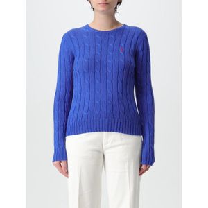 Polo Ralph Lauren - Blauwe Gebreide Vest - Dames - Katoen - Met Pony Logo