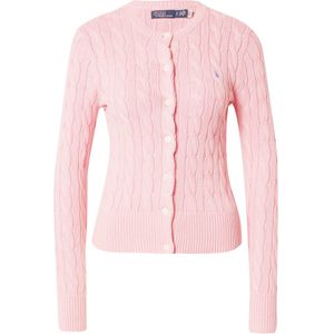 Polo Ralph Lauren - Kabelgebreide Cardigan - Roze - Katoen - Ronde Hals
