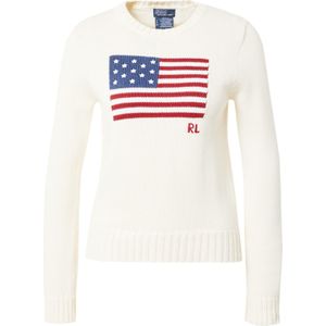 Polo Ralph Lauren - Trui - Beige - Katoen - Amerikaanse Vlagprint