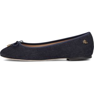 LAUREN RALPH LAUREN Jayna Flats - Ballerina's - Blauw - Textiel - Leren Binnenkant