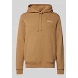 Sweater - Zwart - Sweatstof - Capuchon - Logoprint