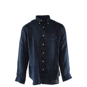 Overhemd - Lichtblauw - 100% Linnen - Getailleerde Pasvorm