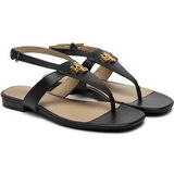Lauren Ralph Lauren - Everley - Leren Sandalen - Zwart - Plat, Gesp, Casual