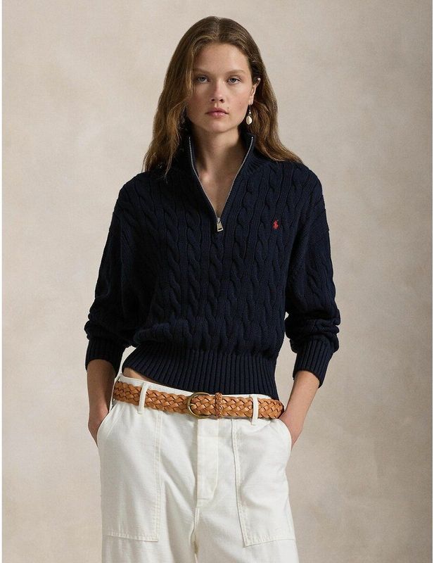Polo Ralph Lauren, Dames, Truien, Blauw, Maat: 2XL Katoen,