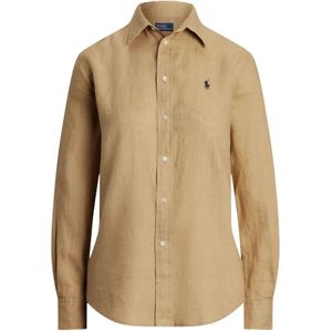 Polo Ralph Lauren Blouse - Loose Fit in Puur Linnen met Knoopsluiting