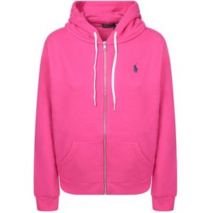 Ralph Lauren - Cotton Sweatshirt - Roze - Katoen - Capuchon met Trekkoorden