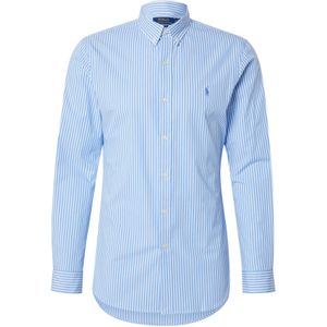 Polo Ralph Lauren - Overhemd - Blauw - Katoenmix - Gestreept Patroon
