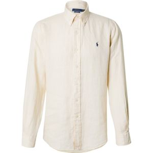 Merk - Effen Overhemd van Linnen met Lange Mouwen