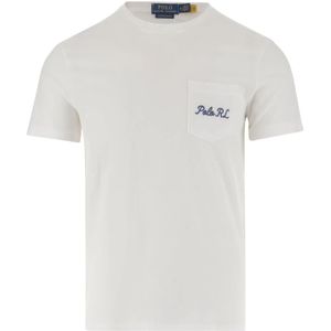 Brand - T-shirt met Logoprint en Kwartmouwen - Zacht Jersey Materiaal