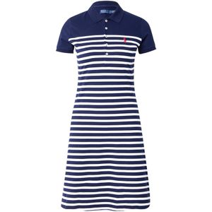 Polo Ralph Lauren - Mini Jurk - Blauw - Katoen - Gestreept Patroon