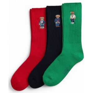 Polo Ralph Lauren - Set van 3 Sokken - Groen - Marineblauw - Katoen