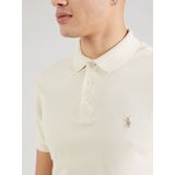 T-shirt - Effen - Katoen - Geribbelde Kraag - Kwartmouw