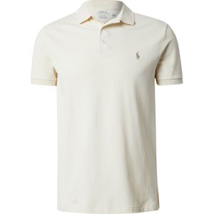 T-shirt - Effen - Katoen - Geribbelde Kraag - Kwartmouw