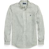 Polo Ralph Lauren - Overhemd - Groen Wit - 100% Linnen - Lange Mouw