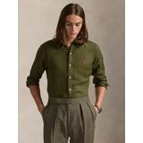 Polo Ralph Lauren - Overhemd - Mosgroen - Linnen - Lange Mouw